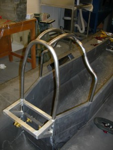 Titanium Roll Cage Mounted in Aluminum/ Carbon-Fibre Chassis